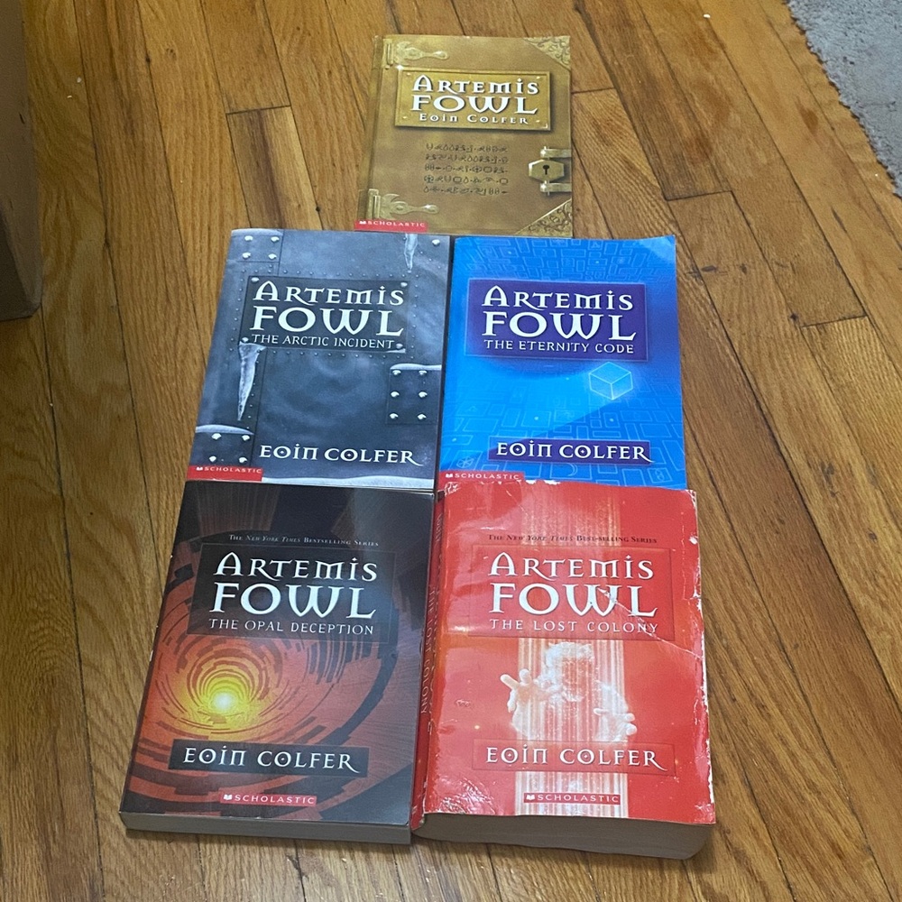 Artemis Fowl 5 Book Set by Eoin Colfer Scholastic Paperback Editions